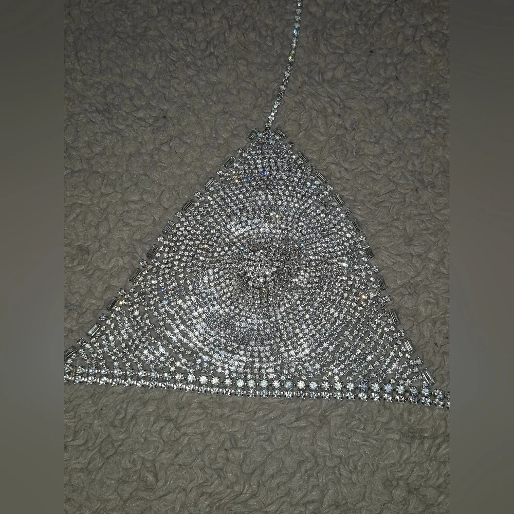 Express Vintage Silver Diamante Bra Like New - Picture 13 of 15